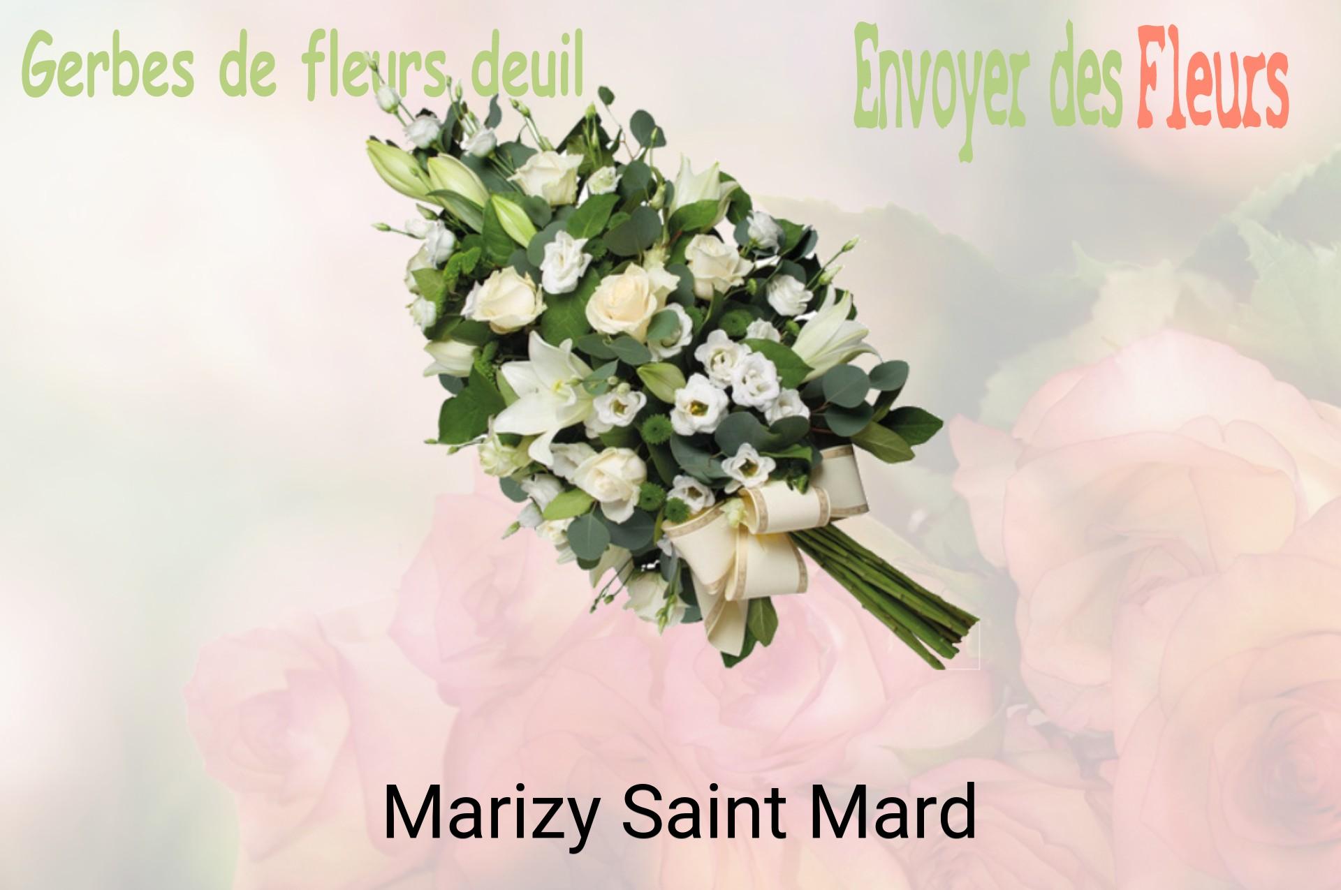 Gerbe de fleurs de deuil livrée à Marizy-Saint-Mard